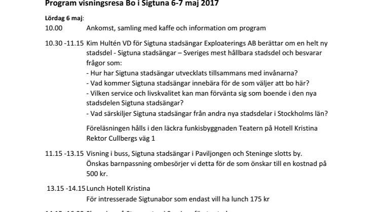 Programblad för visningshelg 6-7 maj 2017