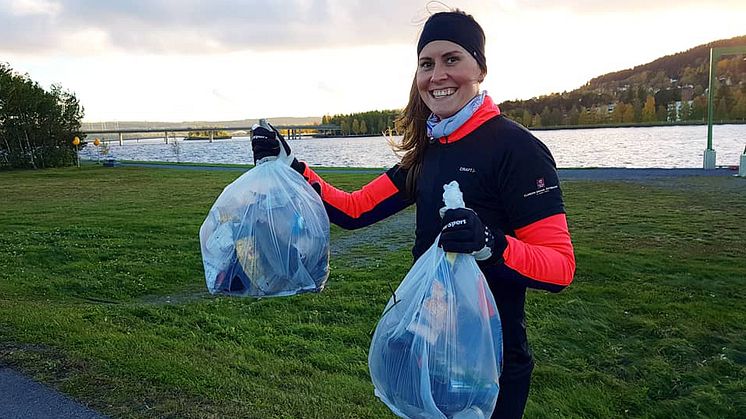 Clarion Hotel Grand Östersund under ett av deras miljöinitiativ - “Plogging”