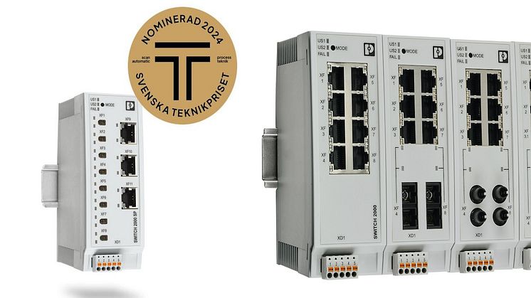 SPE Single Pair Ethernet från Phoenix Contact i samma byggform som traditionella industriella managerbara Switchar