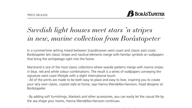 MARSTRAND - Swedish Lighthouses Meets Stars ’n Stripes