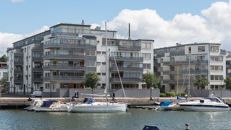 Miraallén med sitt havsnära läge som ställer extra stora krav på fasadens fuktsäkerheten