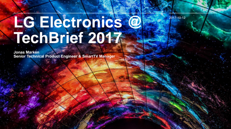 Press kit for LG Electronics at TechBrief 2017