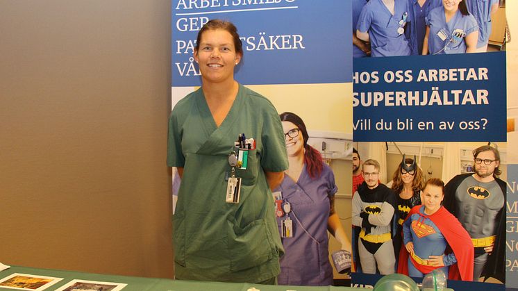 Lisa Fråstad, narkossjuksköterska, var en av besökarna på Sjuksköterskedagen.