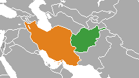 Orange = Iran. Grön = Afghanistan.