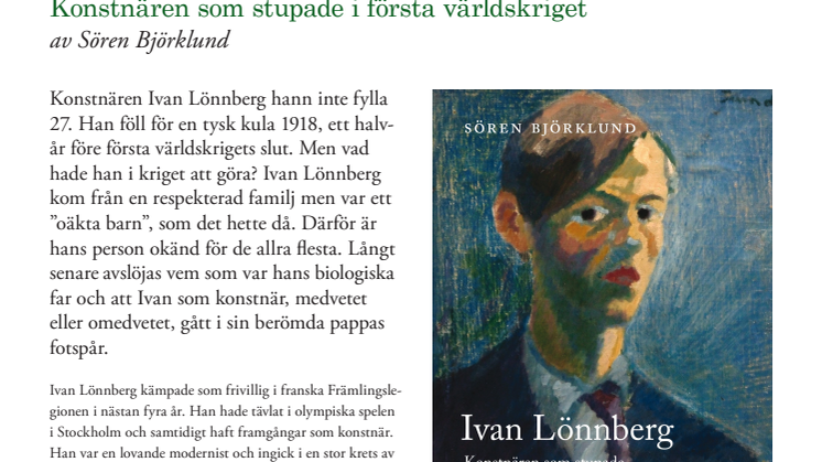 Ivan Lönnberg - konstnären som stupade i första världskriget