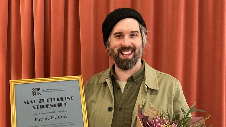Filmregissören Patrik Eklund får Konstnärsnämndens Mai Zetterling-stipendium