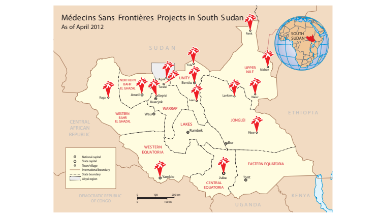 Översikt Läkare Utan Gränser i Sydsudan