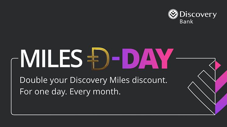 For one day every month, qualifying Discovery Bank clients with Vitality Money can get up to 40% off when spending their Discovery Miles in-store or online at over 40 Discovery Miles partners.