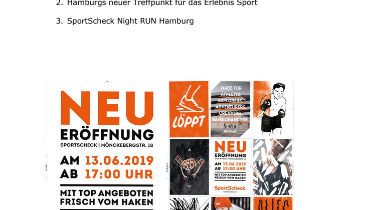 Hamburg feiert neuen Treffpunkt für das Erlebnis Sport:  Über 1.000 wartende Kunden bei SportScheck Wiedereröffnung