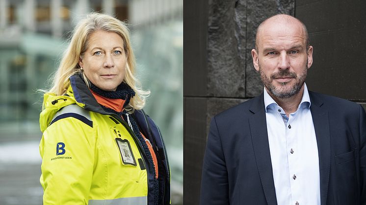 Catharina Elmsäter Svärd, vd på Byggföretagen, och Tommy Lenberg, vd på Byggherrarna, satsar på gemensam branschstandard för att mäta projektkvalitet.