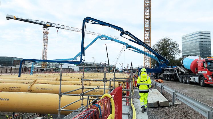 Thomas Betong levererar klimatförbättrad betong till Centralen, Västlänken