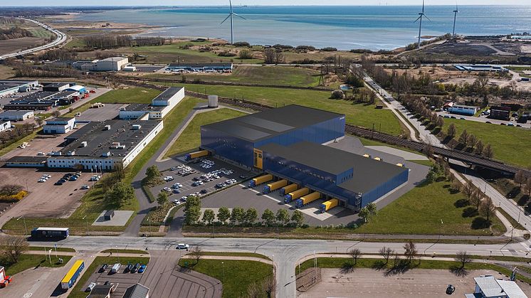 Logistikföretaget Dachser etablerar sig i Landskrona vid årsskiftet 2024/2025. Pressbild: Wihlborgs