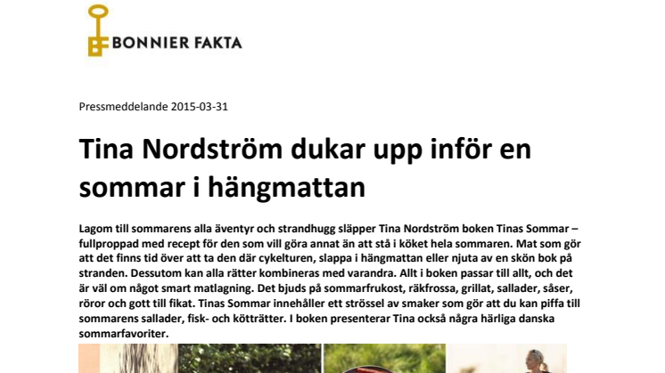 Tina Nordström dukar upp inför en sommar i hängmattan