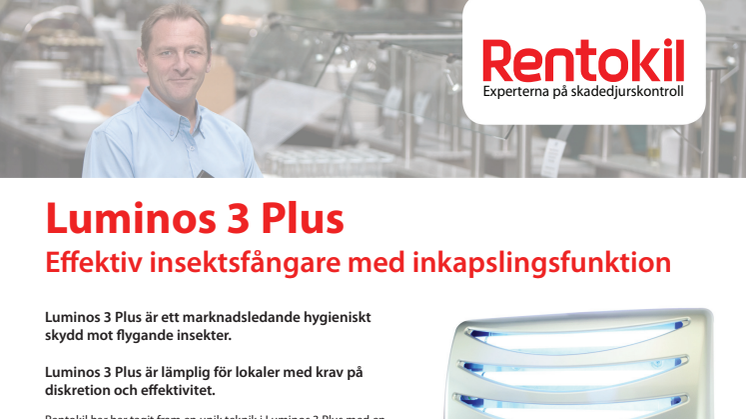 Luminos 3 Plus Effektiv insektsfångare med inkapslingsfunktion