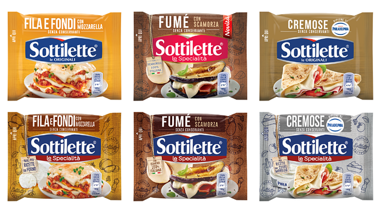 Sottilette® rilancia la gamma Le Specialità con un nuovo pack e investimenti dedicati 