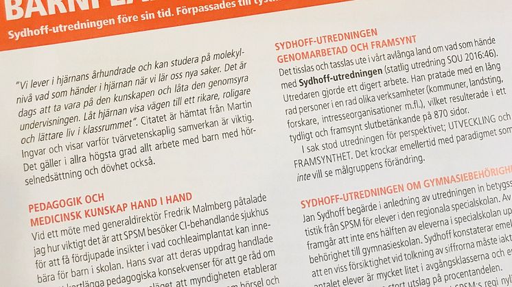 Barnplantornas Nyhetsbrev om en statlig utredning SOU 2016:46 - förpassades till tystnaden