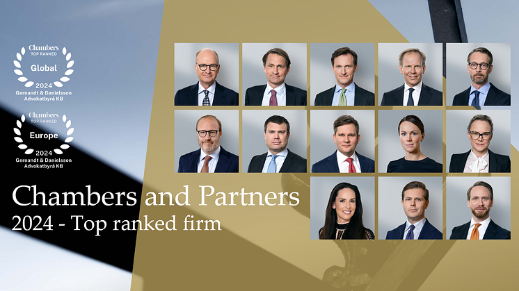Gernandt & Danielsson top ranked by Chambers and Partners 2024