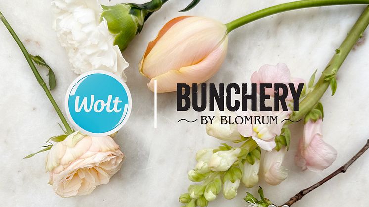 Bunchery och Wolt gör det superenkelt att beställa blommor