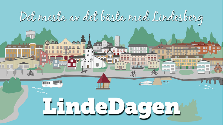 ﻿Pernilla Eriksson - grafisk designer i Lindesberg - har skapat LindeDagens vinjettbild av sjöstaden Lindesberg.
