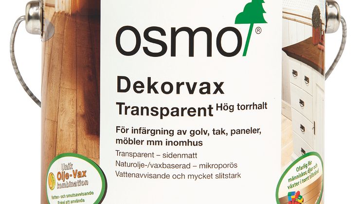 Nya kulörer Osmo Dekorvax Transparent 