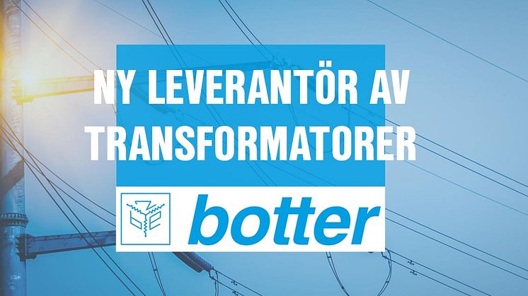 Ny leverantör av transformatorer