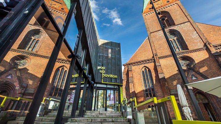 Der Pop-up Pavillon bringt Kunst und Kultur in die Kieler Innenstadt - der Eintritt ist stets kostenfrei!