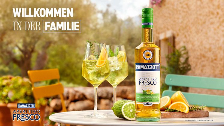 Die Ramazzotti Produktfamilie wächst weiter: Pernod Ricard Deutschland präsentiert die Aperitif-Innovation Ramazzotti Aperitivo Fresco