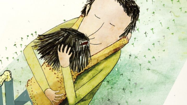 Har Lykkes pappa angst eller jakter han bare på regnbuer? Hilde Hodnefjeld har skrevet og illustrert "Lykke og Ulykken".