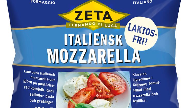 Laktosfri mozzarella från Zeta