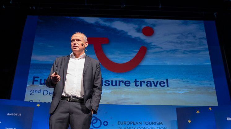TUI:s vd Sebastian Ebel lyfte teknikens betydelse för dagens turism. Foto: Canary Islands Tourism.