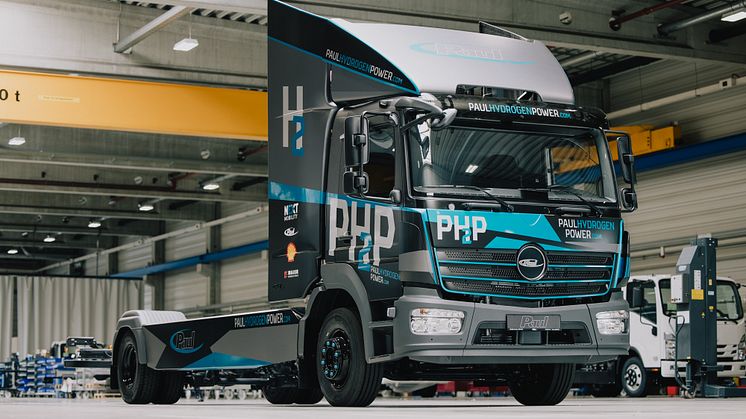 Paul Group präsentiert auf der PIN21 mittelschweren Wasserstoff-Brennstoffzellen-Lkw PH2P® – mit Rundumkonzept für grünen Wasserstoff als Lkw-Treibstoff