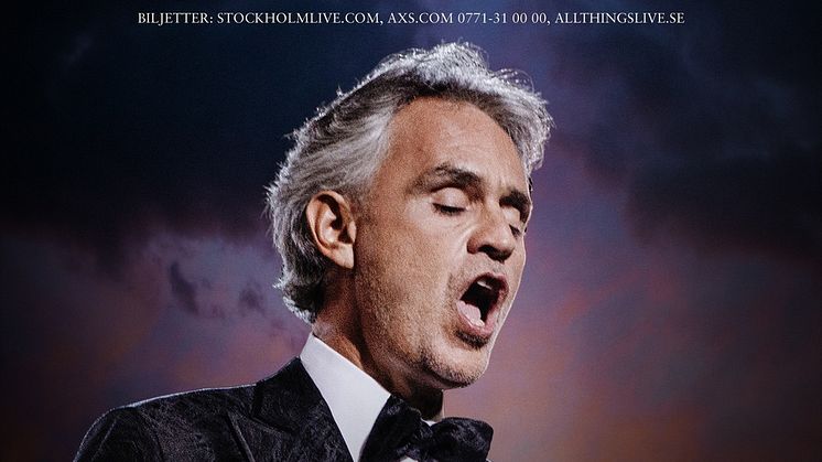 Andrea Bocelli till Stockholm –spelar på Avicii Arena den 5 april!