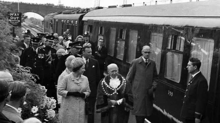 The Queen visits Bradley Fold in 1968.