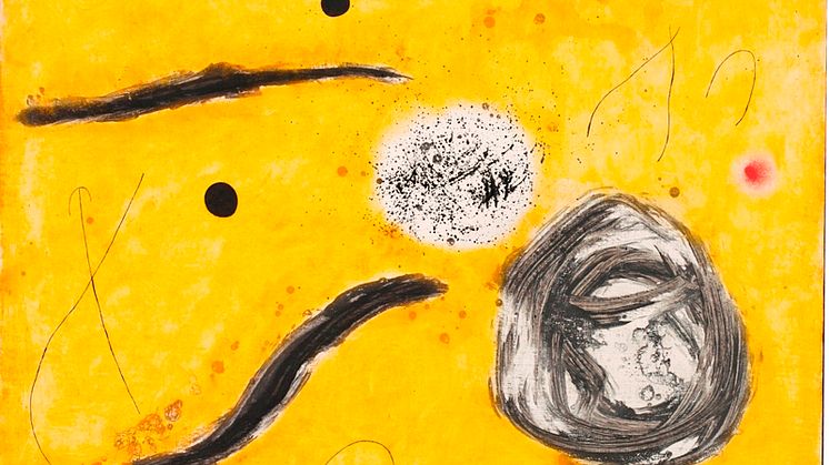 Joan Miró, The first spark of the day ll, Akryl och olja på duk, 146 x 114 cm. Fundacíó Joan Miró, Barcelona.  