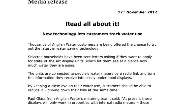 New technology lets customers track water use