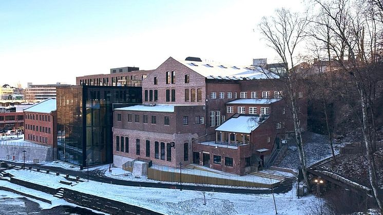 Det viktigste bærekraftstiltaket Ved Vollsveien 13H har vært å ta vare på, og rehabilitere gammel bygningsmasse fremfor å rive og bygge nytt. Foto: Mustad Eiendom 