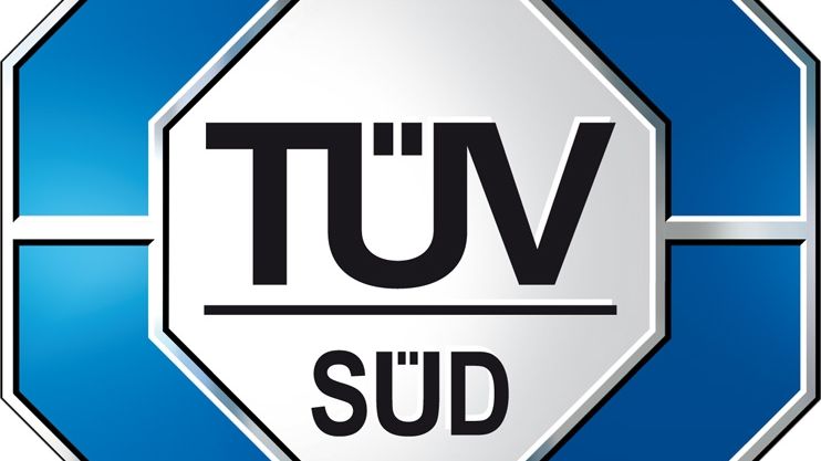 Programvare godkjent med merke fra TÜV 