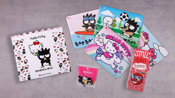 Yama Kids, en barnmeny med karaktärerna Hello Kitty och Bad-Badtz Maru.