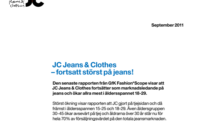 JC Jeans & Clothes – fortsatt störst på jeans!