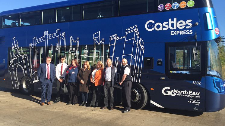 NGI judges joined the Go North East team for a tour on the Castles Express