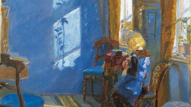 Anna Ancher, Solskinn i den blå stue. 1891. (Utsnitt) Skagens kunstmuseer