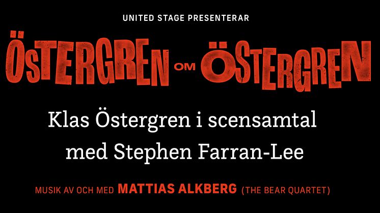 Klas Östergren på stor turné med föreställningen Östergren om Östergren