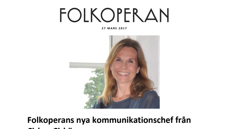 Folkoperans nya kommunikationschef från Cirkus Cirkör