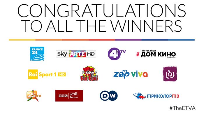 ​Winners announced of the prestigious Eutelsat TV awards! 