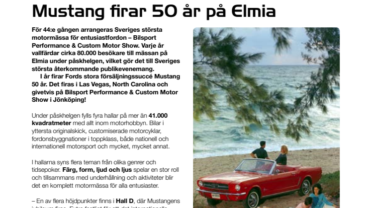 Mustang firar 50 år på Elmia