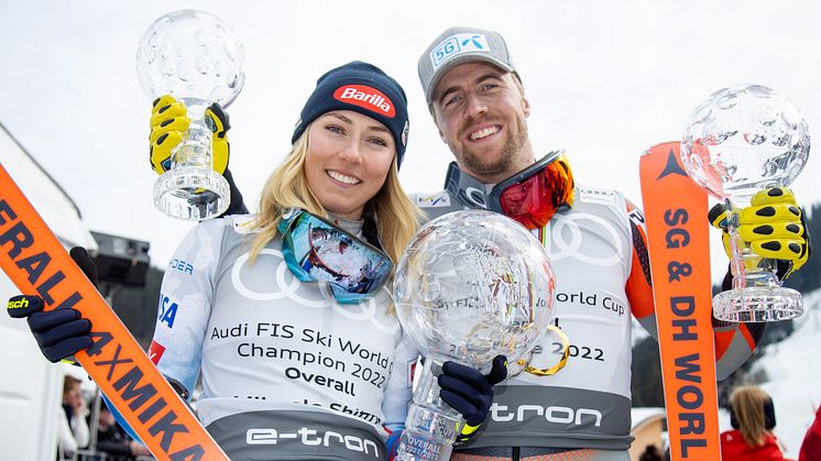 Skiing's first couple united also in success