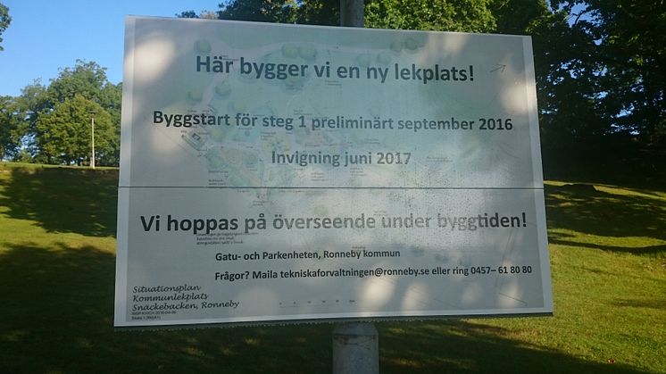 Pressinbjudan - Nu invigs den nya lekplatsen! 