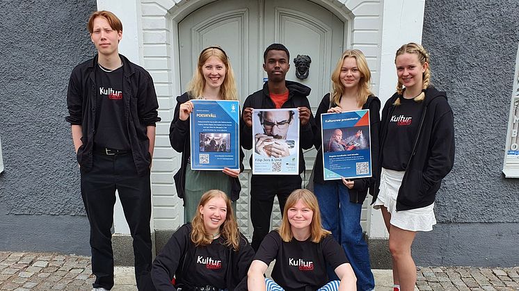 Ungdomar som arbetade med KulturCrew 2021.