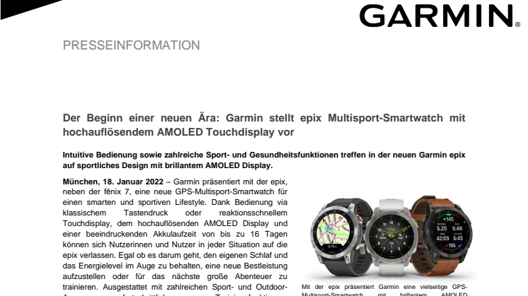 Garmin PM epix Serie