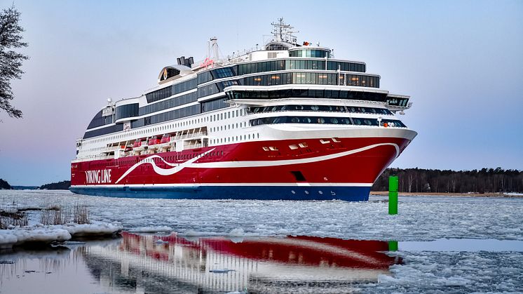 Åbolinjen hade störst resenärsökning under 2023. Foto: Viking LIne